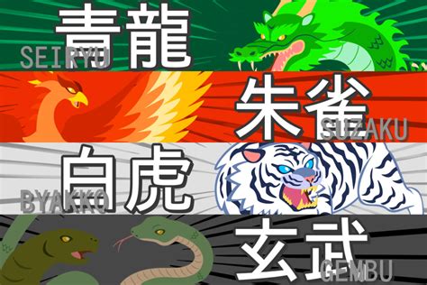 四神 五行|四方を司る神聖な生物。中国から伝わった四神の成り。